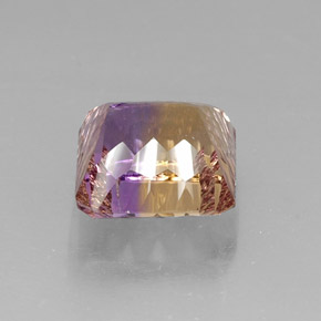 12.51캐럿 천연 바이컬러 아메트린, 에메랄드 컷, 13.7×13.5 mm, VVS