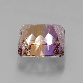 9.03캐럿 천연 바이컬러 아메트린, 에메랄드 컷, 12.3×12.1 mm, VVS