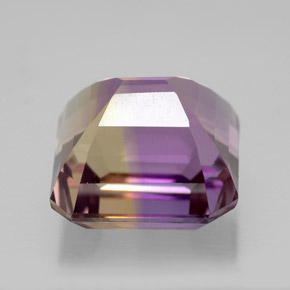 8.35캐럿 천연 바이컬러 아메트린, 에메랄드 컷, 11.3×11.2 mm, VVS