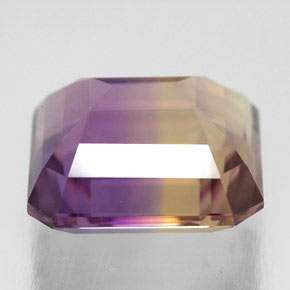 9.04캐럿 천연 바이컬러 아메트린, 에메랄드 컷, 12.9×12 mm, VVS