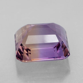 9.87캐럿 천연 바이컬러 아메트린, 에메랄드 컷, 12.9×12.1 mm, VVS