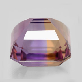 8.63캐럿 천연 바이컬러 아메트린, 에메랄드 컷, 11.5×11.2 mm, VVS-VS