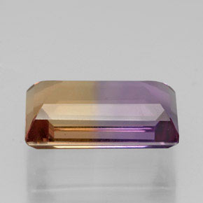 4.34캐럿 천연 바이컬러 아메트린, 바게트, 12.7×7.5 mm, VVS
