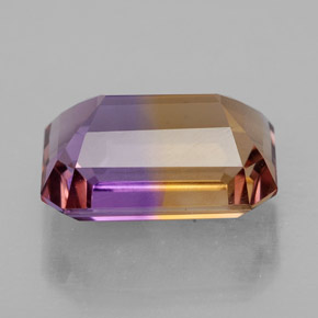 9.44캐럿 천연 바이컬러 아메트린, 에메랄드 컷, 15.1×10.8 mm, VVS