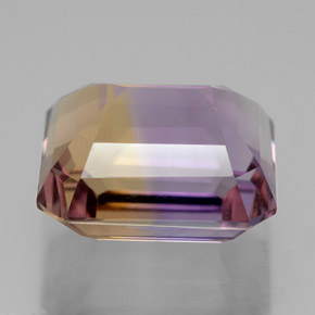 9.78캐럿 천연 바이컬러 아메트린, 에메랄드 컷, 13.3×11.6 mm, VVS