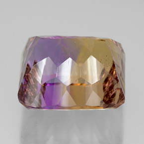 13.95캐럿 천연 바이컬러 아메트린, 에메랄드 컷, 14.4×13.5 mm, VVS-VS