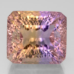 14.66캐럿 천연 바이컬러 아메트린, 에메랄드 컷, 14.5×12.9 mm, VVS