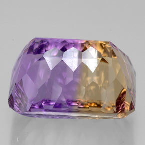 10.80캐럿 천연 바이컬러 아메트린, 에메랄드 컷, 14.8×10.4 mm, VVS