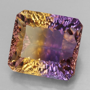 13.32캐럿 천연 바이컬러 아메트린, 에메랄드 컷, 14.5×13.5 mm, VVS
