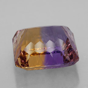 13.32캐럿 천연 바이컬러 아메트린, 에메랄드 컷, 14.5×13.5 mm, VVS