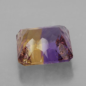 9.82캐럿 천연 바이컬러 아메트린, 에메랄드 컷, 12.9×12.9 mm, VVS