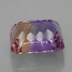 13.10캐럿 천연 바이컬러 아메트린, 에메랄드 컷, 15.1×12.9 mm, VVS