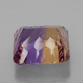 11.06캐럿 천연 바이컬러 아메트린, 에메랄드 컷, 13.6×13 mm, VVS