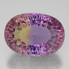 13.50캐럿 천연 바이컬러 아메트린, 타원형 컷, 18.1×12.8 mm, VVS