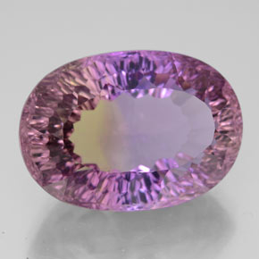 13.50캐럿 천연 바이컬러 아메트린, 타원형 컷, 18.1×12.8 mm, VVS