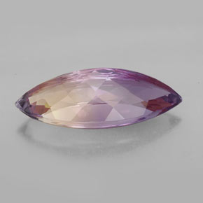 13.51캐럿 천연 바이컬러 아메트린, 마퀴즈, 26.8×11.3 mm, IF