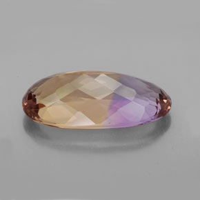 18.48캐럿 천연 바이컬러 아메트린, 타원형 컷, 26×13 mm, VVS