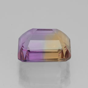 4.38캐럿 천연 바이컬러 아메트린, 에메랄드 컷, 10.5×8.9 mm, VVS