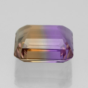 5.22캐럿 천연 바이컬러 아메트린, 에메랄드 컷, 11.1×9.3 mm, VVS