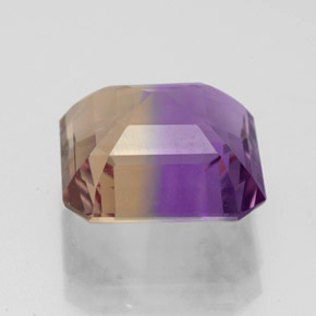 4.79캐럿 천연 바이컬러 아메트린, 에메랄드 컷, 10.5×9.8 mm, VVS