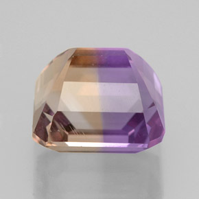 4.23캐럿 천연 바이컬러 아메트린, 에메랄드 컷, 9.2×8.9 mm, VVS