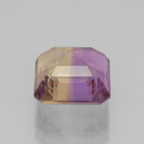 2.90캐럿 천연 바이컬러 아메트린, 에메랄드 컷, 8.6×8.3 mm, VVS