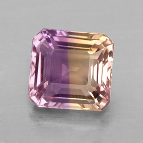 2.68캐럿 천연 바이컬러 아메트린, 에메랄드 컷, 8.3×8 mm, VVS