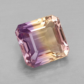 2.68캐럿 천연 바이컬러 아메트린, 에메랄드 컷, 8.3×8 mm, VVS