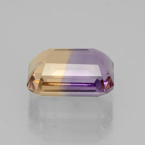 2.92캐럿 천연 바이컬러 아메트린, 에메랄드 컷, 10×7 mm, VVS
