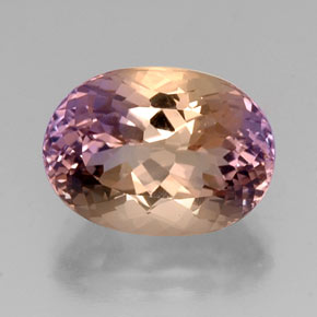 8.82캐럿 천연 바이컬러 아메트린, 타원형 컷, 15.8×11.5 mm, VVS-VS
