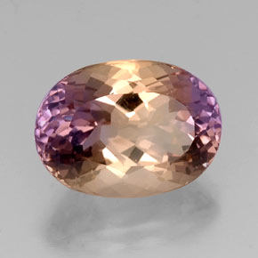 8.82캐럿 천연 바이컬러 아메트린, 타원형 컷, 15.8×11.5 mm, VVS-VS