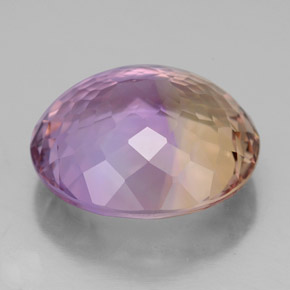 9.52캐럿 천연 바이컬러 아메트린, 타원형 컷, 14.9×13.4 mm, IF