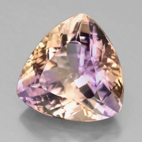 9.29캐럿 천연 바이컬러 아메트린, 트릴리언, 14.2×13.9 mm, VVS