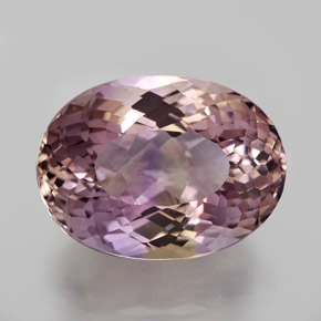 12.55캐럿 천연 바이컬러 아메트린, 타원형 컷, 17.2×12.7 mm, VVS