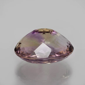12.55캐럿 천연 바이컬러 아메트린, 타원형 컷, 17.2×12.7 mm, VVS