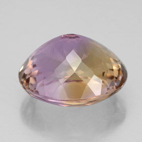 8.50캐럿 천연 바이컬러 아메트린, 타원형 컷, 14.1×12.1 mm, VS