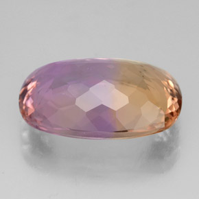 8.76캐럿 천연 바이컬러 아메트린, 쿠션 컷, 16.7×12.4 mm, VVS