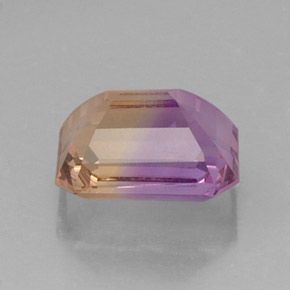 3.57캐럿 천연 바이컬러 아메트린, 에메랄드 컷, 10.2×7.9 mm, VVS-VS