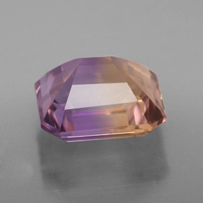4.98캐럿 천연 바이컬러 아메트린, 에메랄드 컷, 10.6×10 mm, VVS-VS