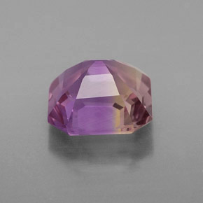 1.64캐럿 천연 바이컬러 아메트린, 에메랄드 컷, 7.5×7.4 mm, VS