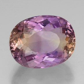 17.66캐럿 천연 바이컬러 아메트린, 타원형 컷, 18.1×14.2 mm, VVS-VS
