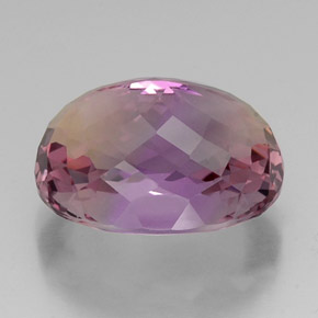 17.66캐럿 천연 바이컬러 아메트린, 타원형 컷, 18.1×14.2 mm, VVS-VS