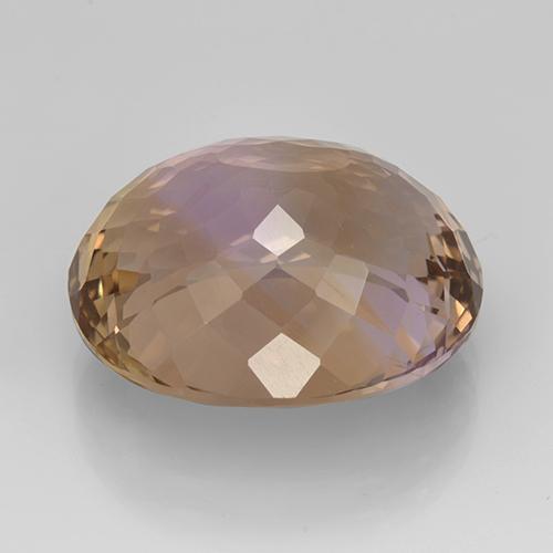 17.20캐럿 천연 바이컬러 아메트린, 타원형 컷, 18.2×15.4 mm, VS