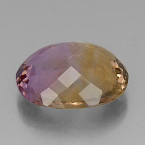 22.00캐럿 천연 바이컬러 아메트린, 타원형 컷, 21×18.1 mm, VVS