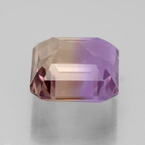 5.01캐럿 천연 바이컬러 아메트린, 에메랄드 컷, 10.5×10.1 mm, VVS-VS