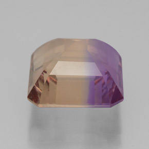 5.61캐럿 천연 바이컬러 아메트린, 에메랄드 컷, 10.9×10.5 mm, VVS