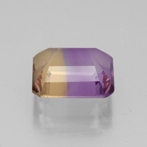 3.03캐럿 천연 바이컬러 아메트린, 에메랄드 컷, 9.4×8.3 mm, VS
