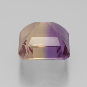 3.84캐럿 천연 바이컬러 아메트린, 에메랄드 컷, 9.5×9.1 mm, VVS-VS