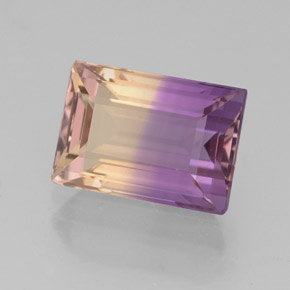 2.85캐럿 천연 바이컬러 아메트린, 바게트, 9.9×6.9 mm, VVS-VS