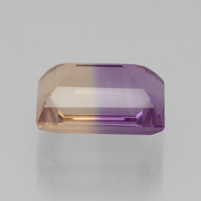 2.85캐럿 천연 바이컬러 아메트린, 바게트, 9.9×6.9 mm, VVS-VS